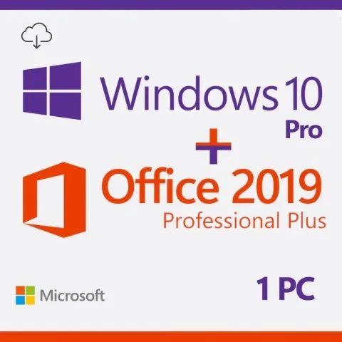 Combo Windows 10 Home/Professional + Office 2019 Professional Plus – Licença Vitalícia - Para 1 Pc - 32/64 Bits + Nota Fiscal