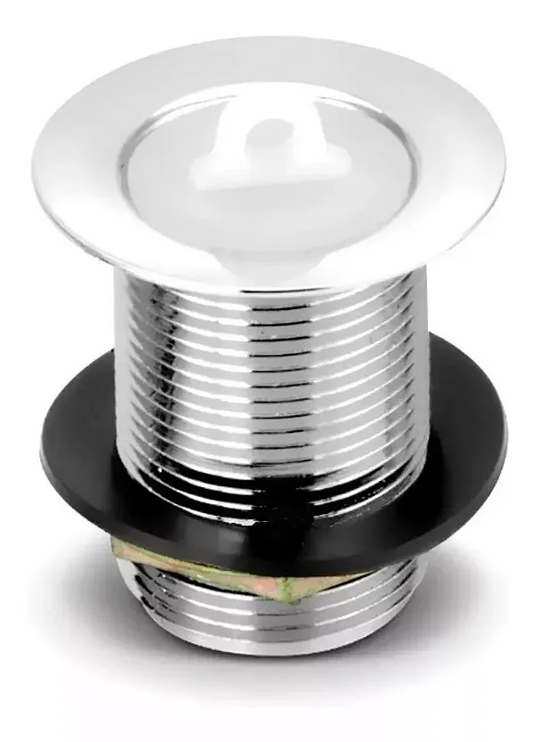 Válvula Ralo De Tanque Metal Cromado 1.1/4'' Pia E Cuba Fixa Metais