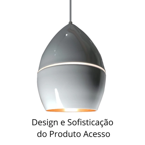 Pendente Saturno branco com cobre