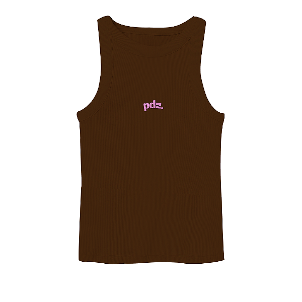 Regata Canelada Feminina Pdz Marrom