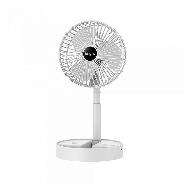 Ventilador Portatil Recarregavel C/ Ajuste De Altura Vn002 Branco Bright