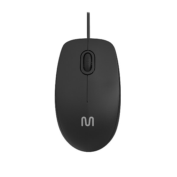 Mouse Com Fio Mf400 Clique Silencioso Conexão Usb 1200dpi Cabo De 180cm 3 Botões - Preto - Mo386