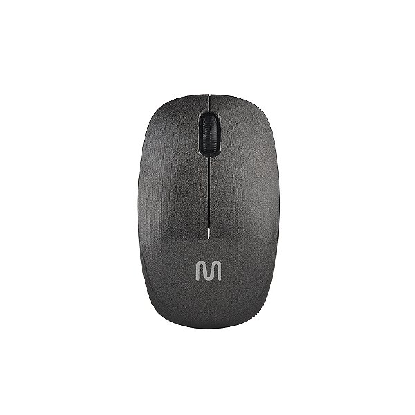 Mouse Sem Fio Standard Conexão Usb 1200dpi 3 Botões Design Ergonômico-  Preto - Mo251