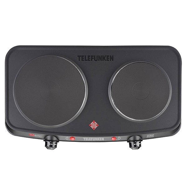 Fogao Eletrico Com 2 Bocas Preto 1900w 110v Tf-ae10500