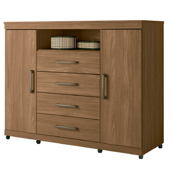 Comoda Santos Master 4 Gvs 2 Pts C/ Rodizio - 309944r - PC / 2