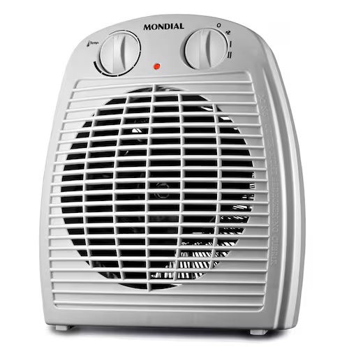 Aquecedor de Ambiente Mondial A-08 com Controle de Temperatura - Cinza - 220V