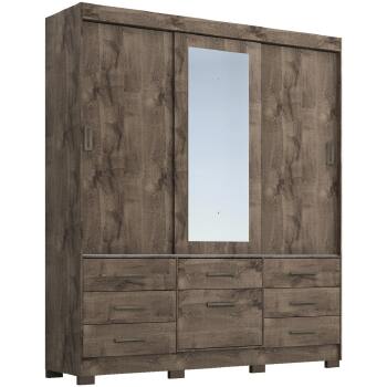 Roupeiro Panan Luiza 100  Mdf 3pts 7 Gvs - 40010055-0126 - PC / 4