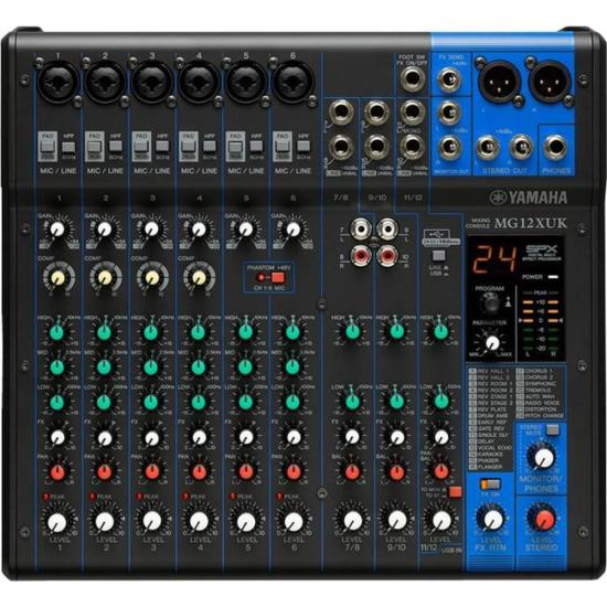 Mesa de Som Yamaha MG12XUK 12 Canais 110V Preta