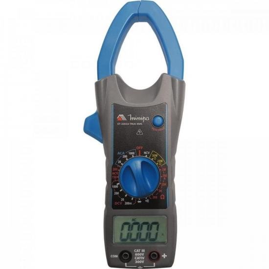 Alicate Amperímetro Digítal Minipa ET3201A Azul/Cinza
