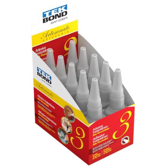 Adesivo Instantâneo Artesanato Nº3 20g (C/10) Tekbond