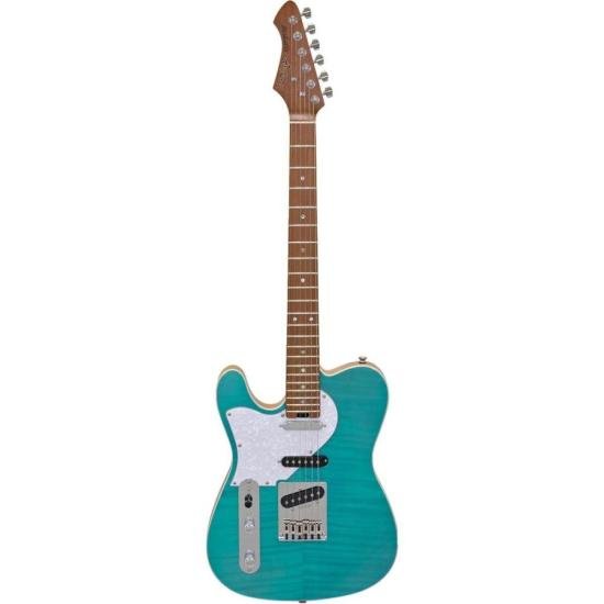Guitarra Aria Pro II 615-MK2 LH Turqoise Blue (canhoto)
