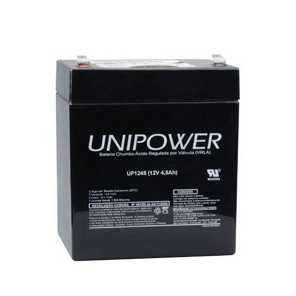 Bateria 12v 4,5a Selada Up1245 Unipower