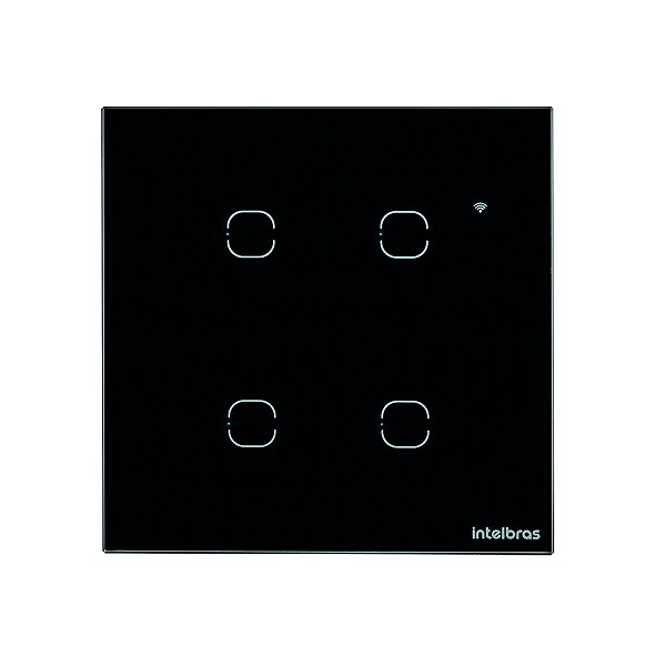 Interruptor Smart Wi-fi Touch 4 Teclas Preto Ews 1004 4850028