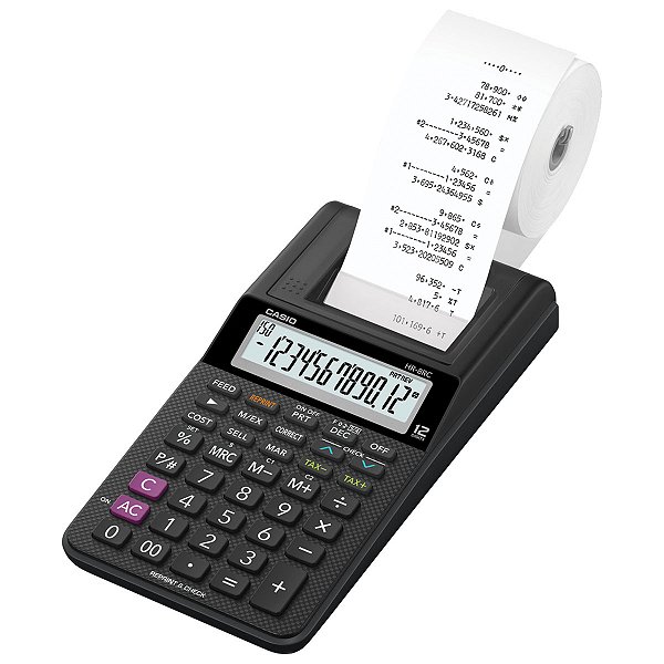 Calculadora C/bobina Hr-8rc-bk-b-dc Preta