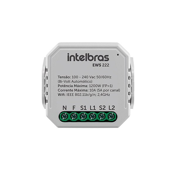 Interruptor Controlador De Cargas Wifi 2/2 Ews 222 4850006