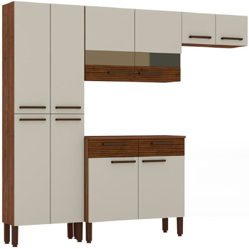 Cozinha Kits Parana Nala C/ Balcao E Tampo - 2936 - PC / 3