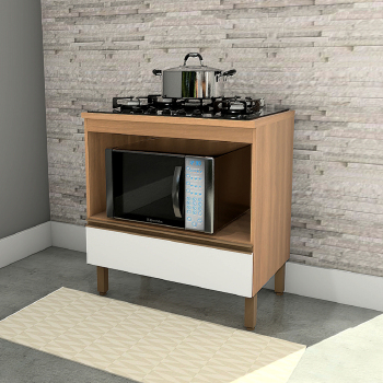 Balcao Telasul Macadamia 80cm P/ Cooktop 1 Gvt C/  - 914104-01