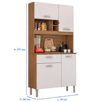 Kit Cozinha Demobile Malta 04 Pts E 01 Gvt - 91401-153