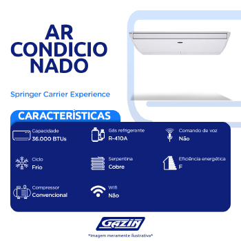 Ar Condicionado Piso Teto 36.000 Btus Carrier Experience Frio - PC / 2
