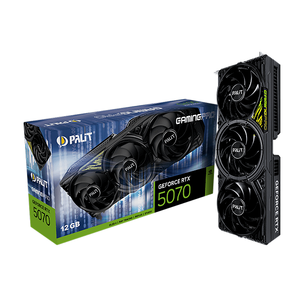 Placa De Video Palit Geforce Rtx 5070 Gamingpro 12ggb 192bits Ne75070019k9-gb2050a
