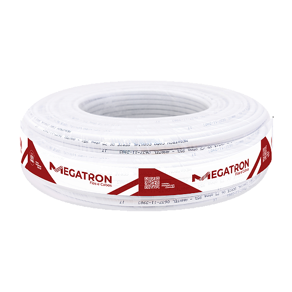 Cabo Coaxial Rgc-6 95% 100m Branco