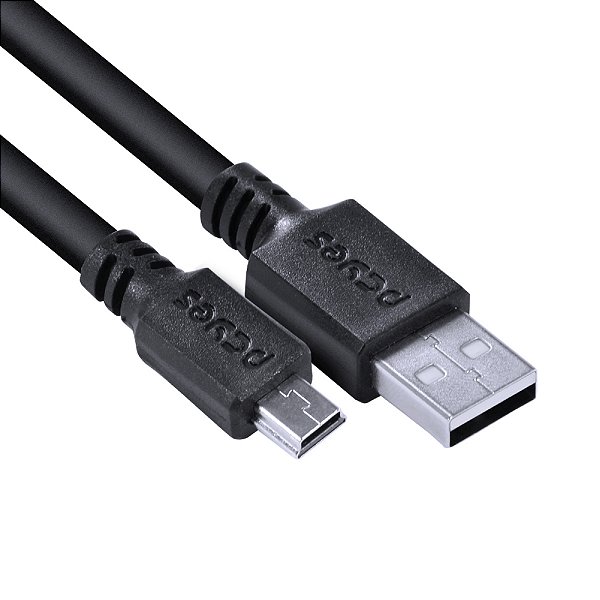 Cabo Usb A 2.0 Para Mini Usb B 2.0 - Preto - 2 Metros - Puanm2-2