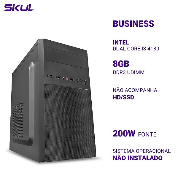 Computador Business B300 Dual Core I3 4130 Mem 8gb Ddr3 Sem Hd/ssd Fonte 200w