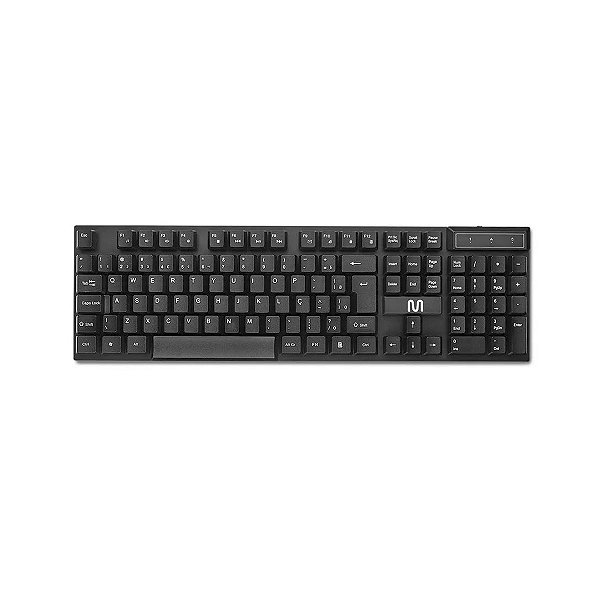 Teclado Sem Fio Ts100 Design Slim Conexao 2.4ghz Usb 12 Teclas Multimidia Teclas Flutuantes Preto Tc299