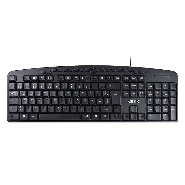 Teclado Usb Multimidia Dynamic 107 Teclas + 20 Teclas Multimidia Abnt2 Resistente à água 1.8m Preto - Dt141