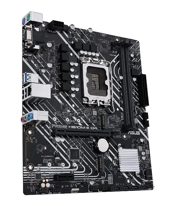 Placa Mae Asus Prime H610m-e D4 Lga 1700 2xddr4 64gb Vga, Hdmi, Dp, 2 M.2 Nvme, 1x16, 2 X1 2xusb 3.2, 2xusb 2.0, 4xsata