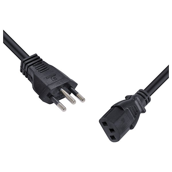 Cabo De Força Tripolar Para Fonte 3x0,75 Mm 250v - 1,2mts (10 Un) - PC / 10