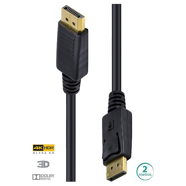 Cabo Displayport 1.3v Ultra 120hz - 2 Metros - Dp13-2