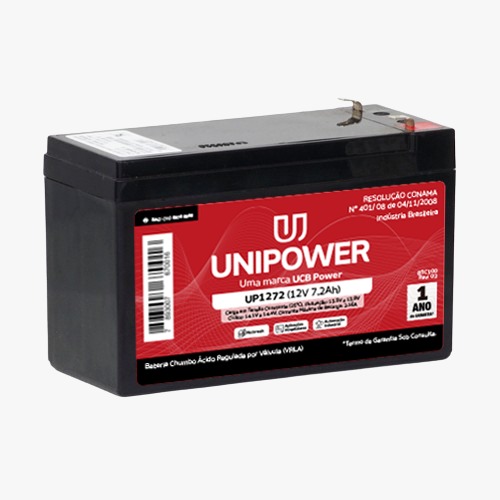 Bateria Selada Unipower Estacionária Vrla 12v 7,2ah (up1272)