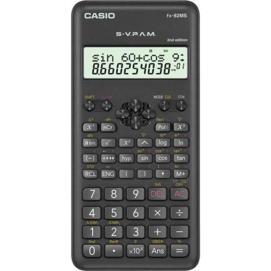 Calculadora Científica Casio FX-82MS-2-S4-DH 240 Funções Preta