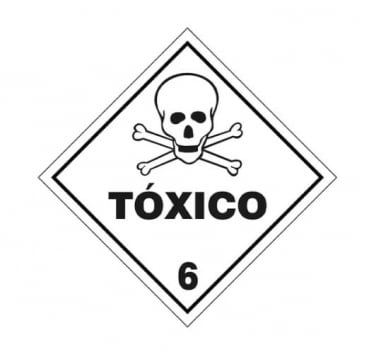 Placa de Simbologia Tóxico 6
