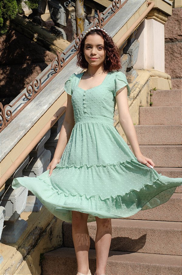 Vestido Daiana Verde Chá