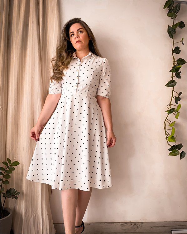 Vestido Tayla Off Corações