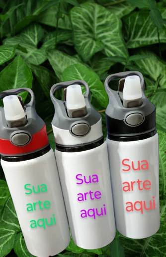 Garrafa Personalizada de inox com bico, 350 ml - não é térmica