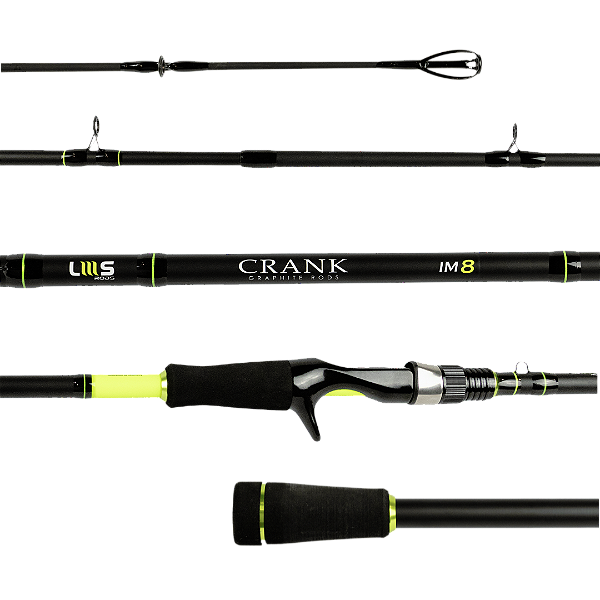 VARA CARRETILHA LUMIS CRANK YELLOW 30-60LB- 2 PARTES 2,40M