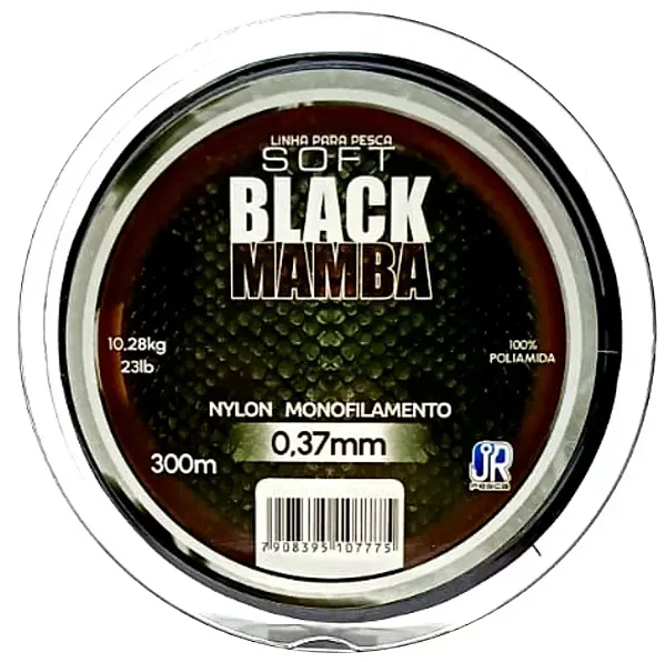LINHA MONOFILAMENTO BLACK MAMBA PRETO 300M