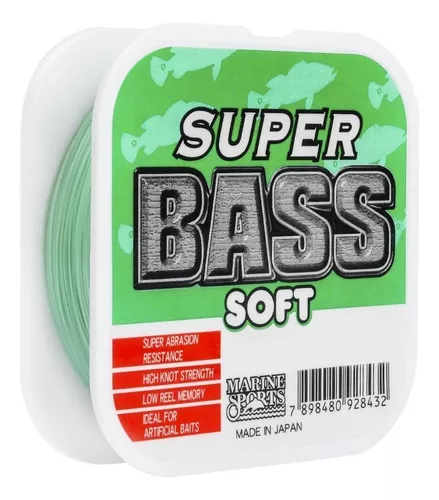 LINHA MONOFILAMENTO SUPER BASS SOFT VERDE  250M