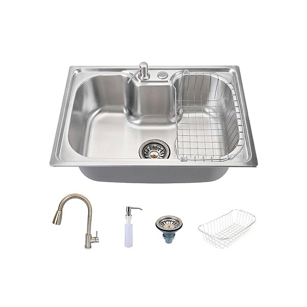 Cuba Gourmet Aço Inox 304 e Torneira Clean Escovada
