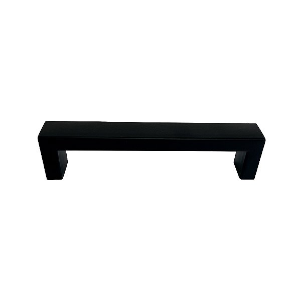 Puxador Abruzzo Aço Inox Preto 128 mm
