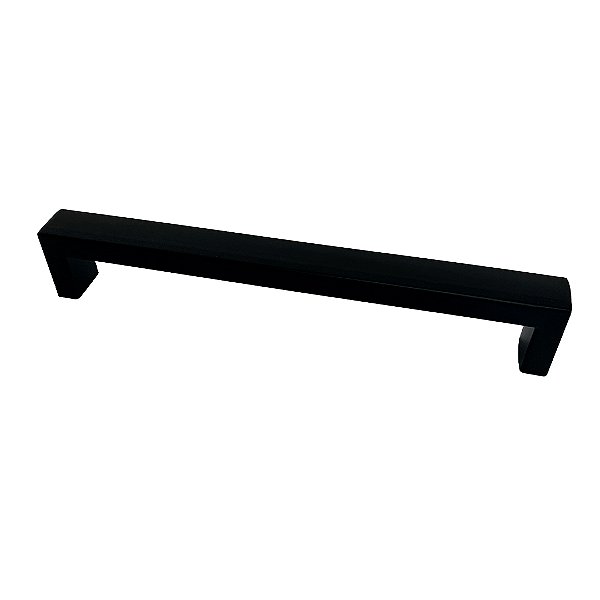 Puxador Abruzzo Aço Inox Preto 160 mm
