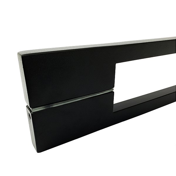 Puxador Twin Aço Inox Preto 100 cm