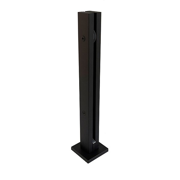 Coluna Torre Pinça Aço Inox Preta 40 cm para Vidro