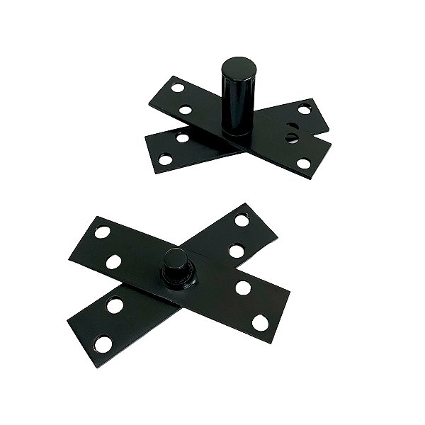 Dobradiça Pivotante Preto Para Portas de Até 150 kg
