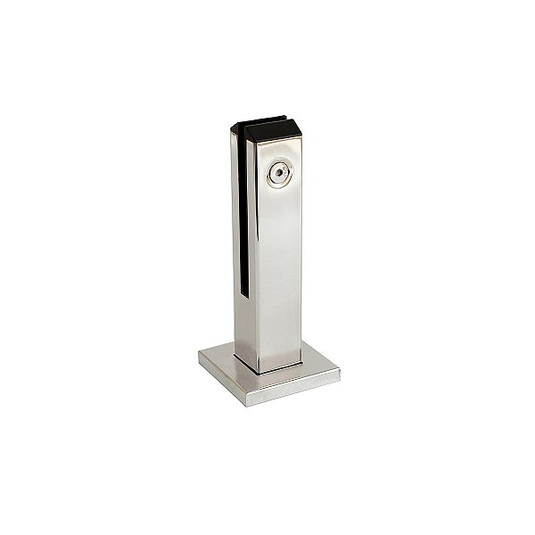 Coluna Torre Pinça Aço Inox Polido 21 Cm Para Vidro