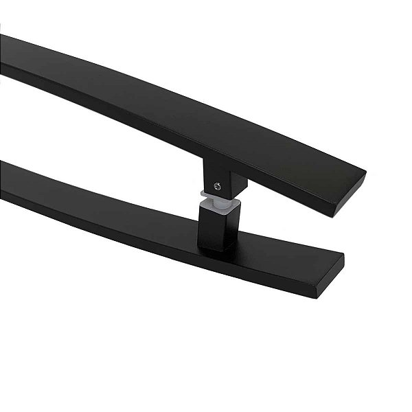 Puxador Curvo Aço Inox Preto 75 cm