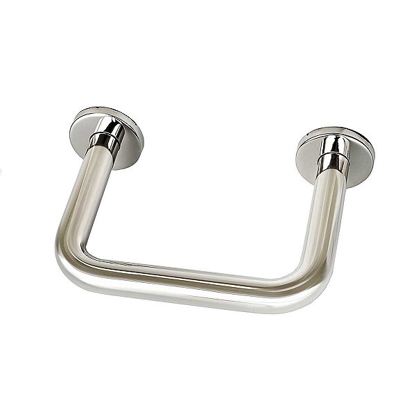 Barra de Apoio U Em Aço Inox Polido 20 cm